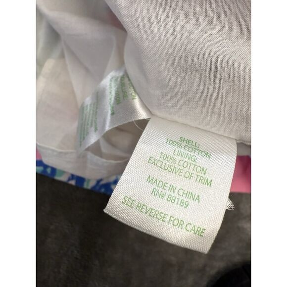 Lilly Pulitzer Ardleigh Seashell Dress XS Pink Blue Shell Print 100% Cotton - Picture 11 of 12